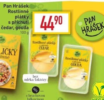 Sýr rostlinný typu Čedar Pan Hrášek Emco