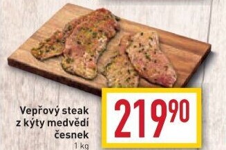 Vepřový steak z kýty bez kosti marinovaný
