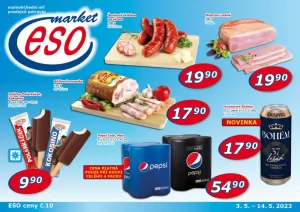 akční leták ESO MARKET 3.5.2023-14.5.2023