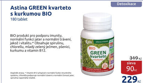 Doplněk stravy Bio GREEN Kvarteto + Kurkuma Astina Pharm