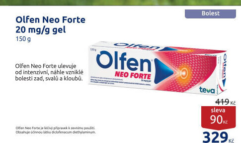 Gel proti bolesti a zánětu kloubů Olfen Neo Forte