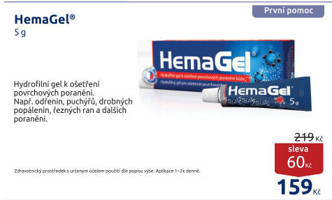 Gel urychlující hojení Hemagel Apotex