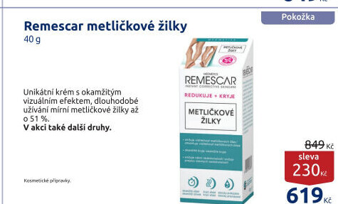 Krém proti metličkovým žilkám Remescar