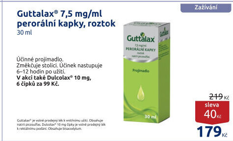 Projímavé kapky Guttalax
