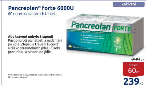 Tablety na zažívání Pancreolan Forte