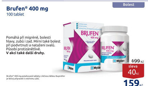 Tablety proti bolesti Brufen 400 Mylan