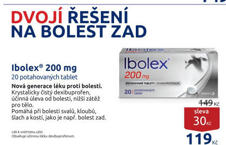 Tablety proti bolesti Ibolex