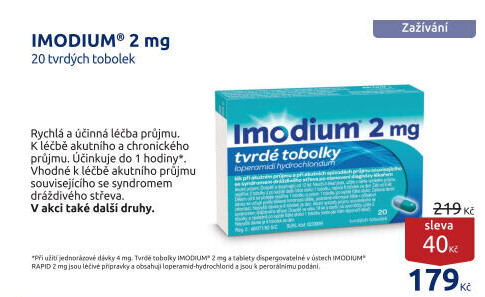 Tobolky proti průjmu Imodium