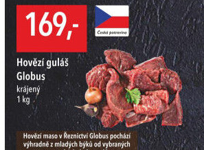 Hovězí maso na guláš Globus