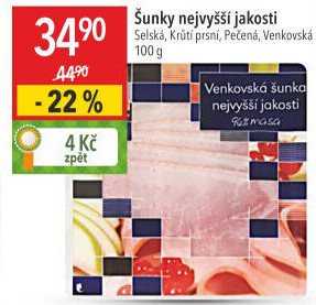 Šunka venkovská nejvyšší jakosti LE&amp