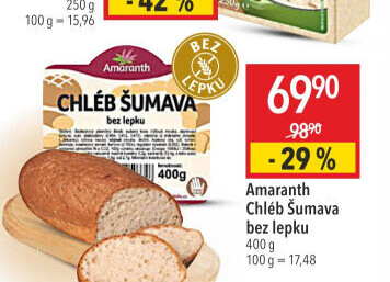 Chléb bez lepku Šumava Amaranth