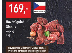 Hovězí maso na guláš Globus