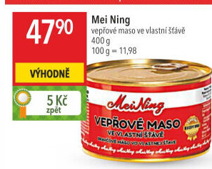 Maso vepřové ve vlastní šťávě Meining