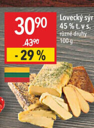 Sýr lovecký 45%