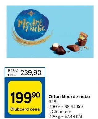 Bonboniéra Modré z nebe Orion