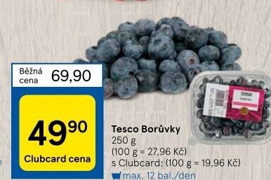 Borůvky Tesco