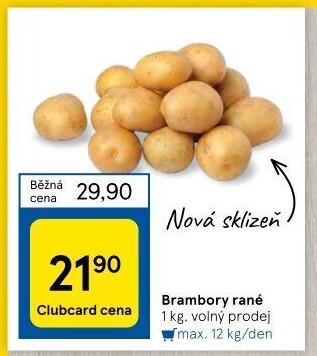 Brambory konzumní rané
