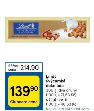Čokoláda Lindt