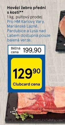 Hovězí žebra s kostí