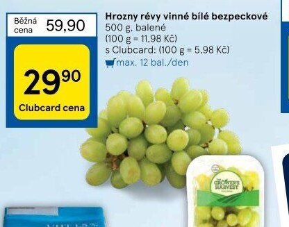 Hrozny bílé bezsemenné The Grower'