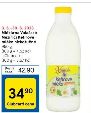 Kefírové mléko neochucené Mlékárna Valašské Meziříčí