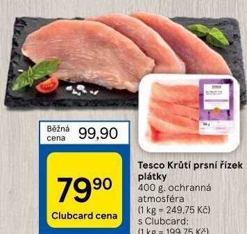 Krůtí prsní řízky Tesco
