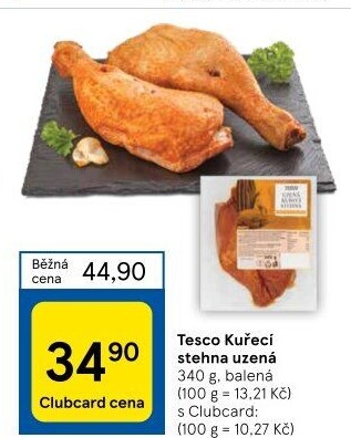 Kuřecí stehna uzená Tesco