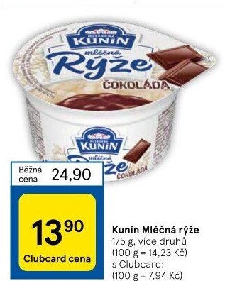 Mléčná rýže Kunín