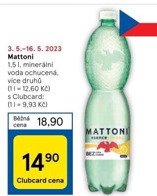 Ochucená voda Mattoni