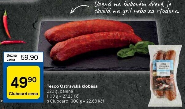 Ostravská klobása Tesco