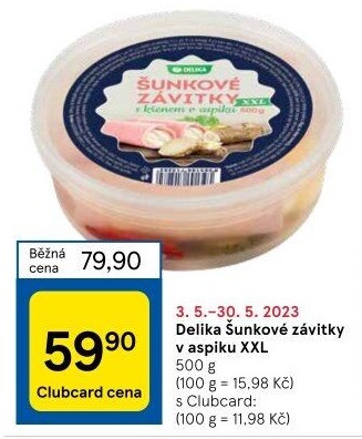 Šunkové závitky v aspiku Delika