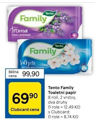 Toaletní papír 2vrstvý Family Tento