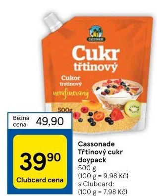 Třtinový cukr Cassonade