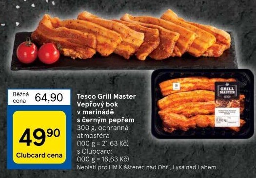 Vepřový bok marinovaný Grill Master Tesco