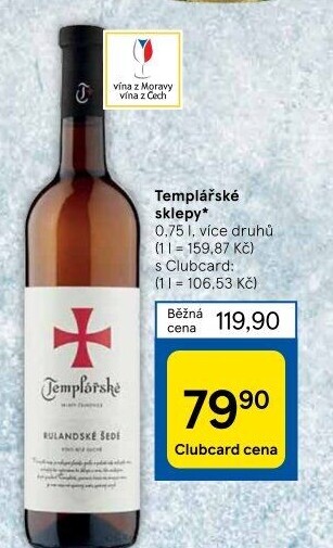 Vína Templářské sklepy Čejkovice