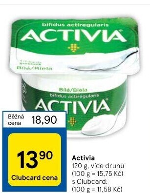 Bílý jogurt Activia Danone