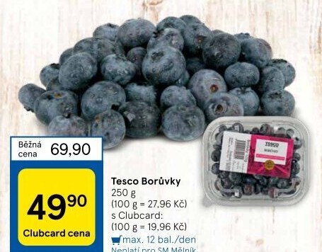 Borůvky Tesco
