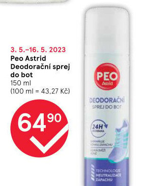 Deodorant sprej do bot Peo