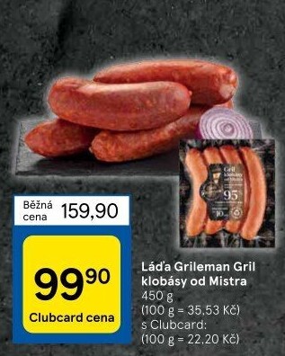 Grilovací klobása od Mistra Láďa Grileman Kostelecké uzeniny