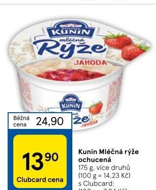 Mléčná rýže Kunín