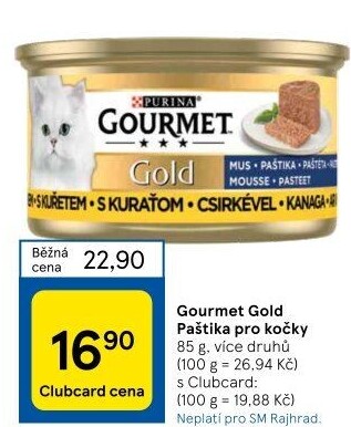 Paštika pro kočky Gold Gourmet Purina