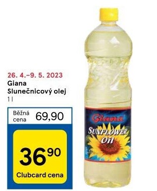Slunečnicový olej Giana