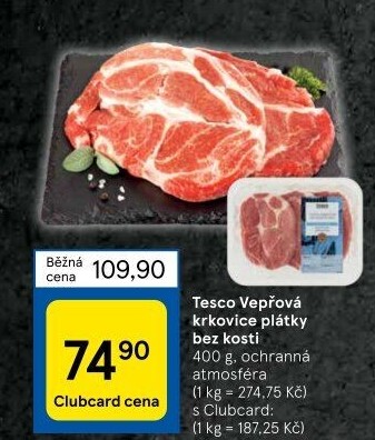 Vepřová krkovice bez kosti Tesco