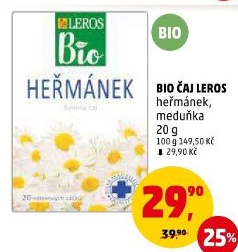 Čaj bylinný bio Leros