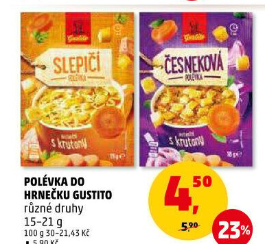 Instantní polévka do hrnečku Gustito