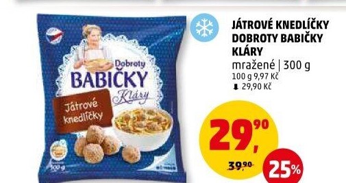 Knedlíčky játrové mražené Dobroty Babičky Kláry