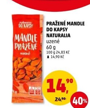 Mandle uzené pražené Naturalia