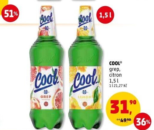 Nealkoholické pivo ochucené Staropramen Cool