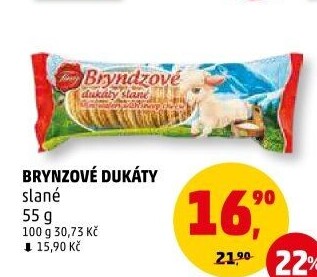 Oplatky brynzové dukáty Tina