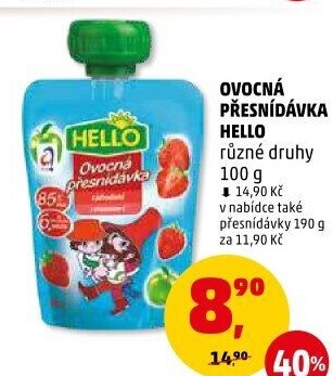Ovocná kapsička Hello